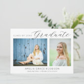 Script afgestudeerd kaart (Staand voorkant)