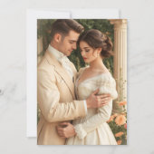 Script alles in één Vellum foto achtergrond bruilo Kaart (Voorkant)