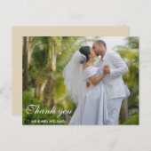 script amusant | carte de remerciements mariage (Devant / Derrière)