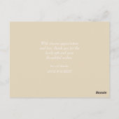 script amusant | carte de remerciements mariage (Dos)