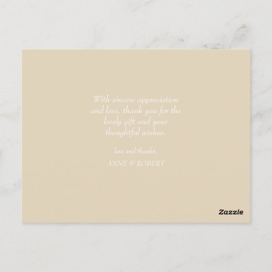 script amusant | carte de remerciements mariage (Dos)