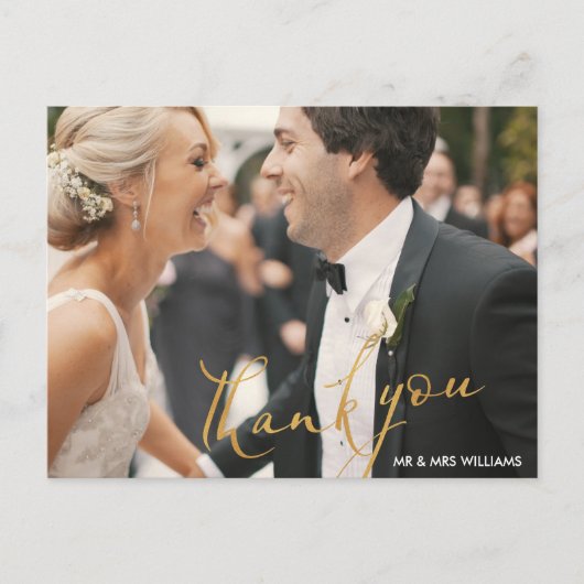 script amusant | carte de remerciements mariage (Devant)