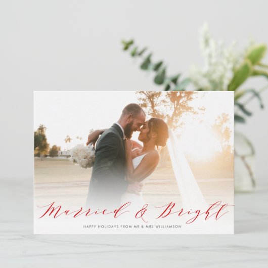 script amusant fête vacances mariage faire-part (Debout devant)