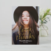 Script amusant Véritable Carte de remerciements de (Debout devant)