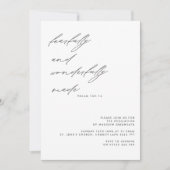 Script angstig en prachtig gemaakt toewijding kaart (Voorkant)