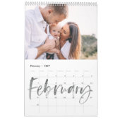 Script aquarelle moderne multi photo calendrier (Feb 2027)