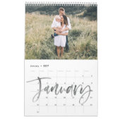Script aquarelle moderne multi photo calendrier (Jan 2027)