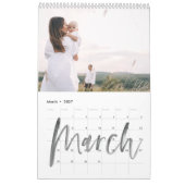 Script aquarelle moderne multi photo calendrier (Mar 2027)