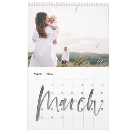 Script aquarelle moderne multi photo calendrier (Mar 2026)