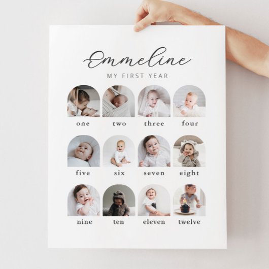 Script Arches 1e jaar Fotocollage Foam Board Poster