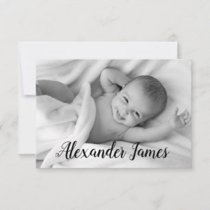 Script Baby Name Faire-part de naissance photo