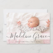 Script Baby Name Faire-part de naissance photo per (Devant)