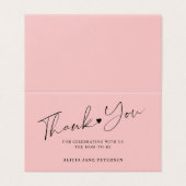 Script baby shower budget rose merci boîtier (Outside Unfolded)