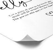 Script Baby shower Hoe groot is mama's buikteken Poster (Hoek)