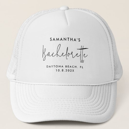 Script Bachelorette Party Bruid Crew Custom Trucker Pet (Voorkant)
