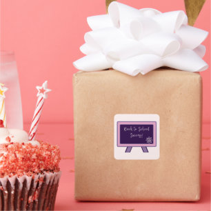 Script - Back to School Succes - Gefeliciteerd Vierkante Sticker