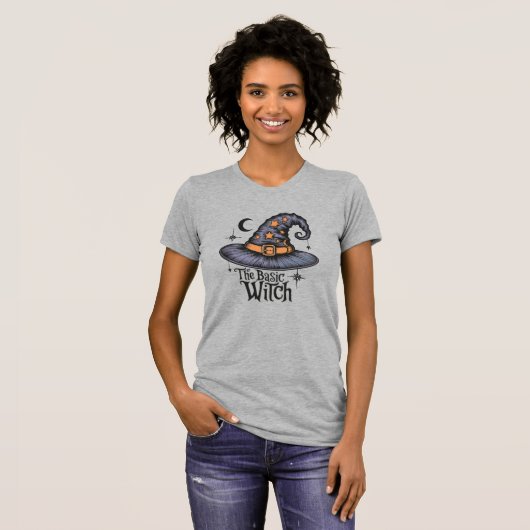  Script Basic Witch Halloween Kostuum Vrouwen T-shirt (Voorkant volledig)