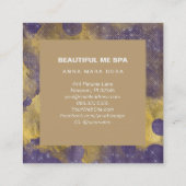 *~* Script BEAUTY Paarse Gold Foil Visitekaartje (Achterkant)