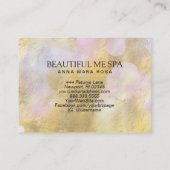 *~* Script BEAUTY Pink Gold Foil Carte de visite (Dos)