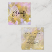 *~* Script BEAUTY Rainbow Gold Foil Visitekaartje (Voorkant / Achterkant)
