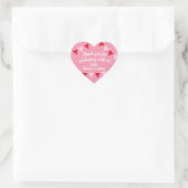 Script Bedankt Heart Banners Hart Sticker (Tas)