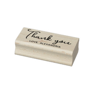 Script Bedankt Naam Zelfinkende Stempel
