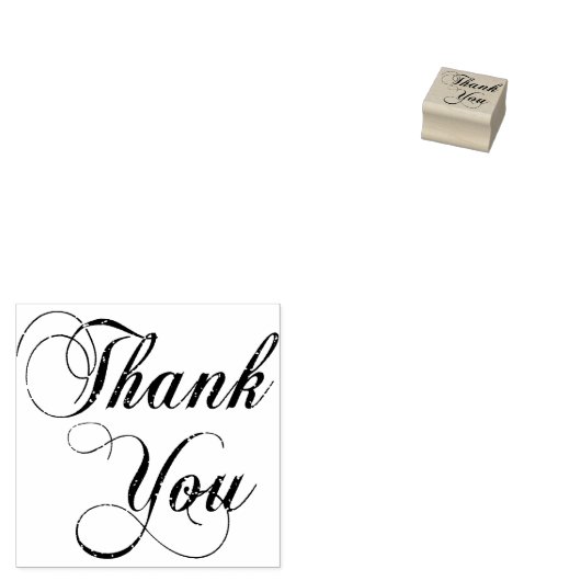 Script Bedankt Rubberstempel (Gestempeld)