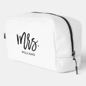 Script belettering "Mrs. achternaam" Toilettasje (Rechterhoek)