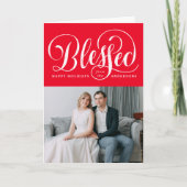 Script béni | Carte de vacances pliée (Devant)