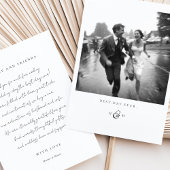 Script "Beste dag ooit" Foto Dank u kaart