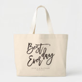 Script beste dag ooit grote tote bag (Voorkant)