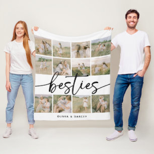 Script Besties Fotocollage Persoonlijk Fleece Deken