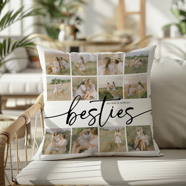Script Besties Photo Collage Personalized Kussen (Creator heeft geüpload)