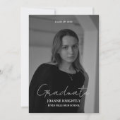 Script Black Thème Photo Invitations Graduation (Devant)