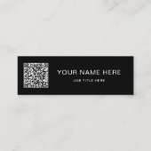 Script blanc QR sur la conception de carte d'appel (Devant)