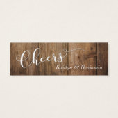 Script blanc sur billets de boisson Brown en bois  (Dos)