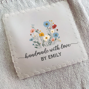 Script Bloem kledinglabel voor handgemaakte artike Grosgrain Lint