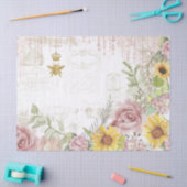  Script Bloemen Zonnebloem Waterverf Frans Tissuepapier (Craft)