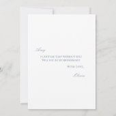 Script Blue & White Bridesmaid Proposal Kaart (Achterkant)