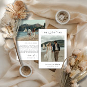 Script Boho Modern We Said Yes Beach Huwelijksfoto Aankondiging