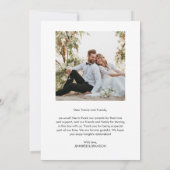 Script Boho trouwfoto dank u Bedankkaart (Achterkant)