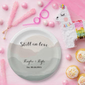 Script Boho Watercolor Berg Papieren Bordje (Feest)