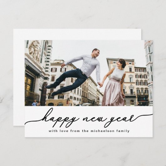 Script Bonne Année avec carte photo 2020 (Devant / Derrière)