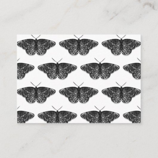 Script Book Request w/Sparkly Black Butterflies Informatiekaartje (Achterkant)
