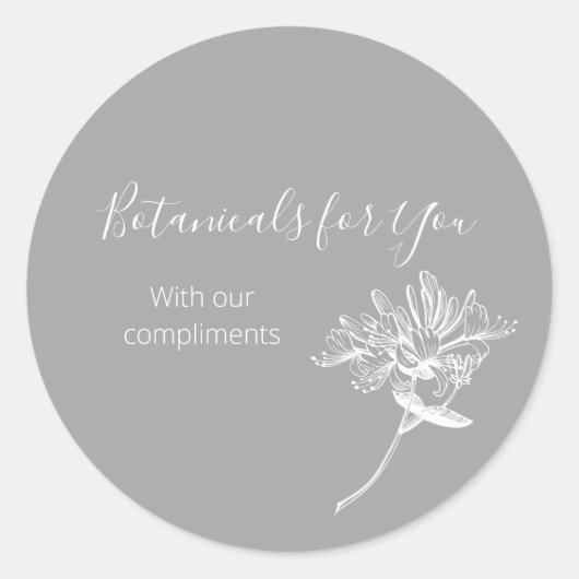 Script botanique moderne et Sticker à sucettes de  (Devant)