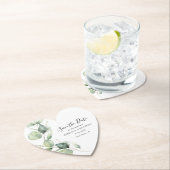 Script Botanische Eucalyptus bruiloft Bewaar de da Kartonnen Onderzetters (Insitu)