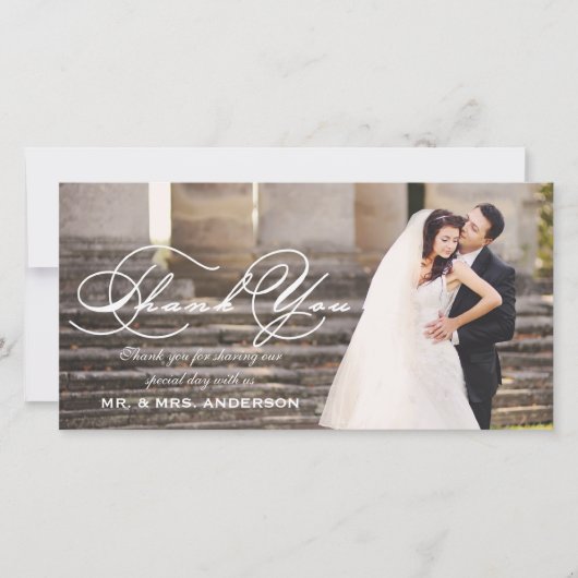 Script bruiloft dank u bedankkaart (Voorkant)