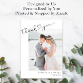 Script Bruiloft Dank u kaart met foto's