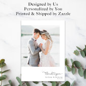 Script Bruiloft Dank u kaart met foto's