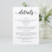 Script bruiloft details uitnodiging invoegen informatiekaartje (Staand voorkant)